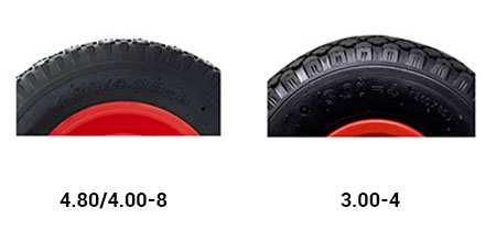 Schubkarrenrader Radgrosse
