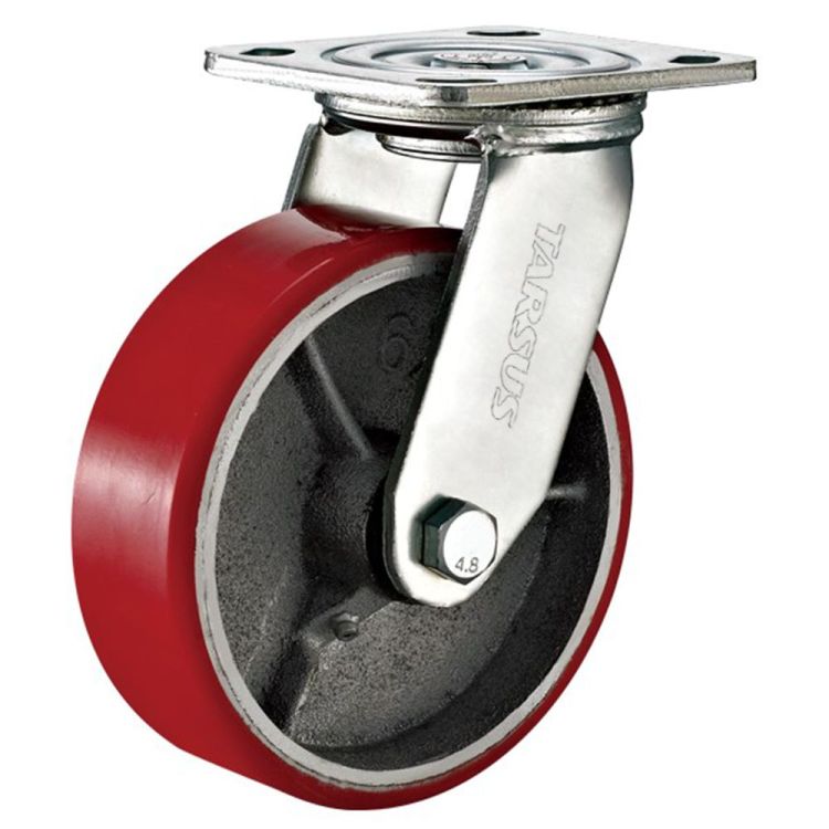 Heavy duty swivel castor 200 mm PU 400 kg - TARSUS