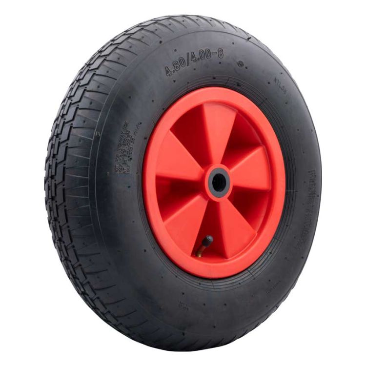 Schubkarrenrad Gokart-Rad 4.80/4.00-8 Luftreifen, Kunststofffelge exkl. Achse