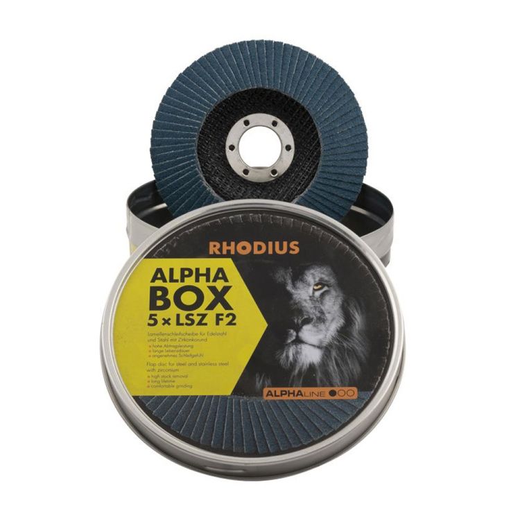Lamellenscheibe 5 Stück Ø115 mm K60 ALPAline LSZ F2 – RHODIUS