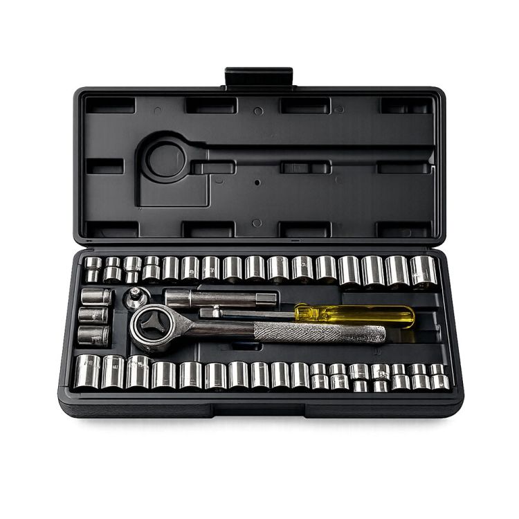 Steckschlüsselsatz 40-teilig 1/4"+ 3/8" im Koffer