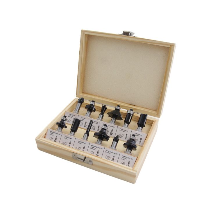 Oberfräser-Set 12-teilig Holzbox