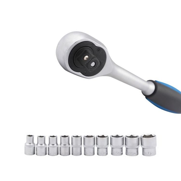 Ratschenschlüsselset mit Stecknüssen 1/2" 11-teilig – TOPGEAR