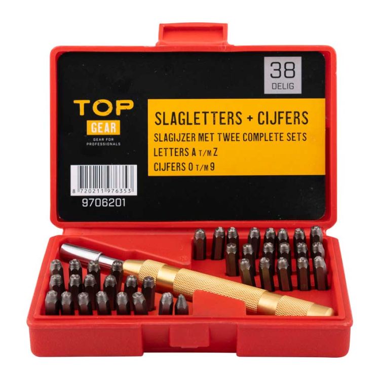 Stamp letters + numbers 38-piece - TOPGEAR