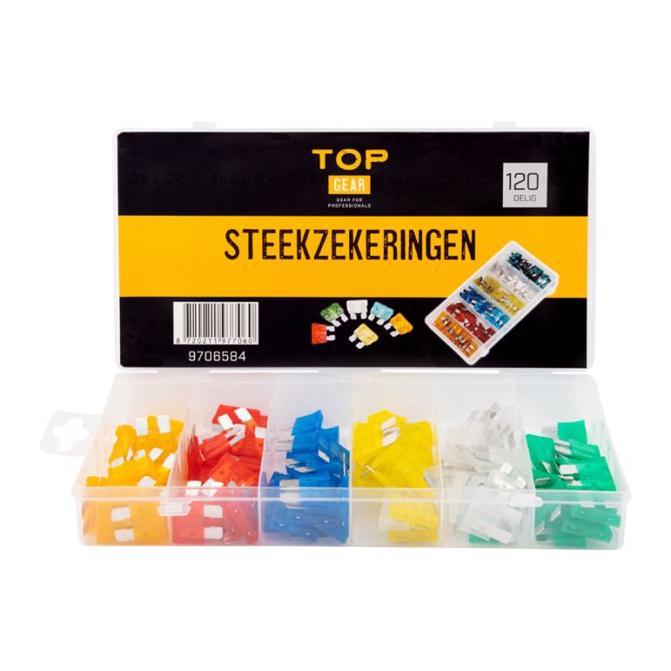 Plug-in fuses assortment 120 pieces - TOPGEAR