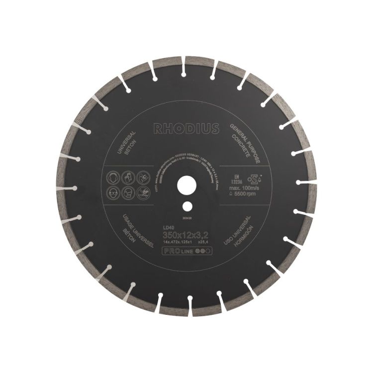 Diamant-Trennscheibe Beton Ø350 x 10 x 2,8 mm PROline LD40 - RHODIUS