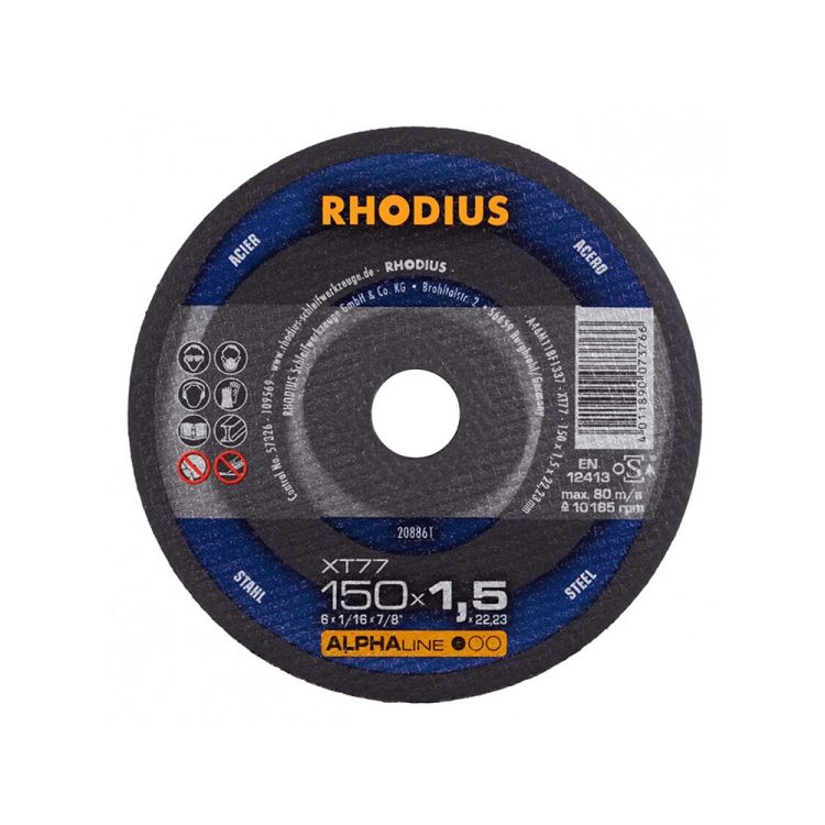 Trennscheibe Metall Ø150 x 1,5 mm ALPHAline XT77 - RHODIUS