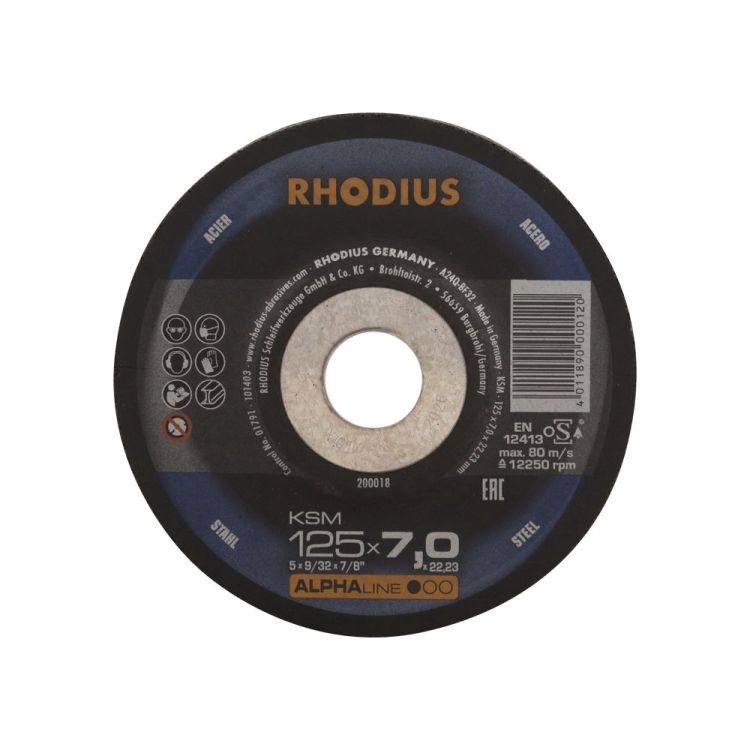 Schruppscheibe Ø125 x 7 mm ALPHAline KSM – RHODIUS