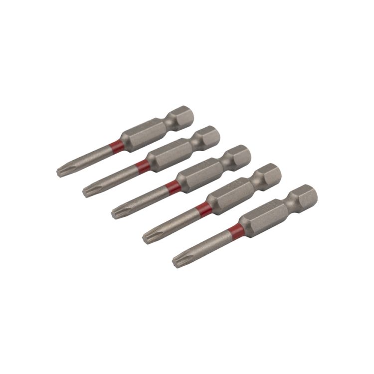 Torx screw bit 50 mm TX-15 red 5 pieces