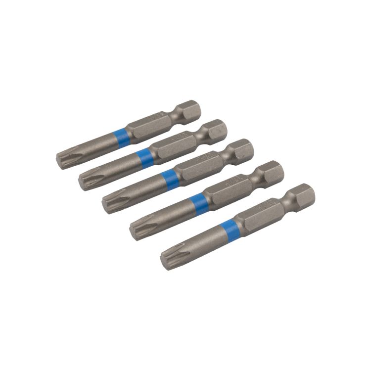 Torx screw bit 50 mm TX-30 blue 5 pieces