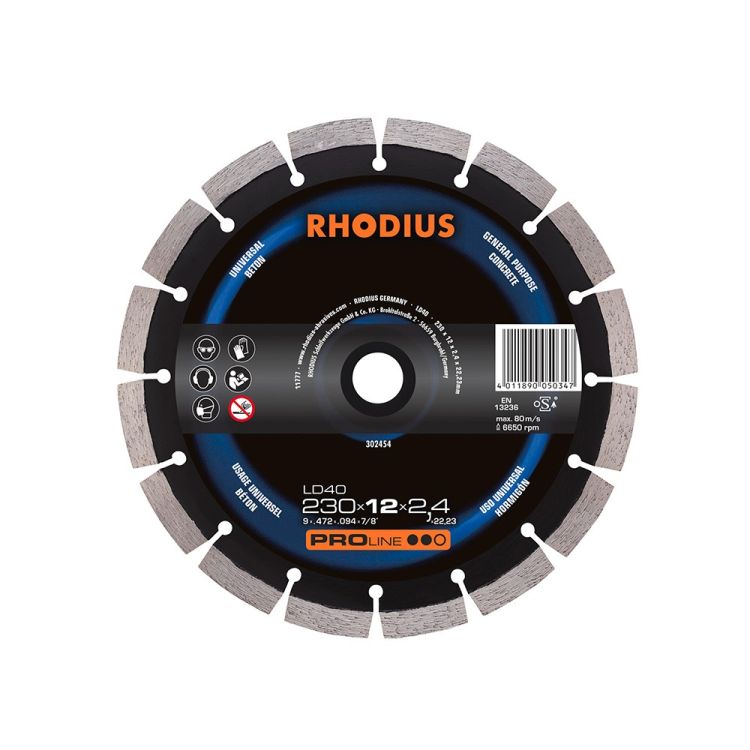 Diamant-Trennscheibe Beton Ø230 x 12 mm PROline LD40 - RHODIUS