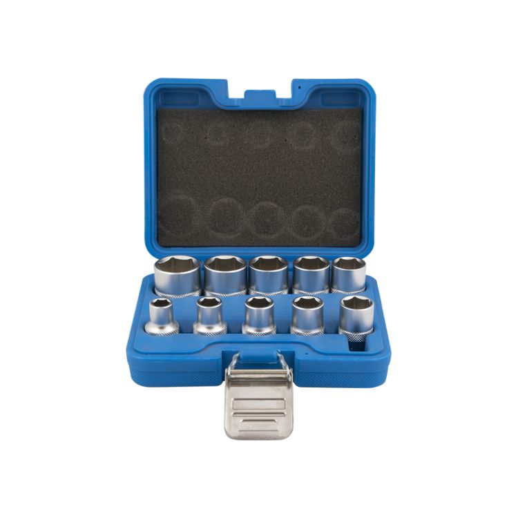 Socket set 1/2" 10-piece inch