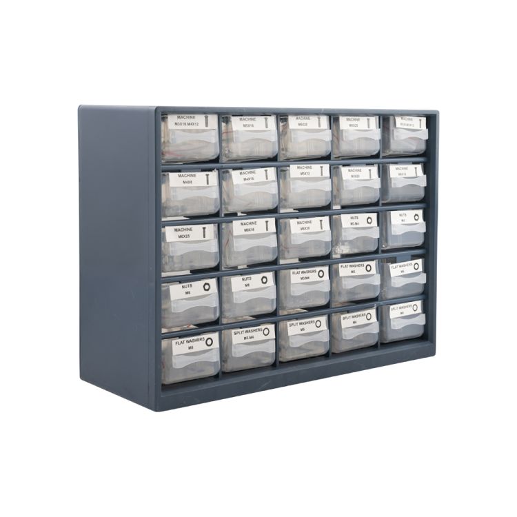 Storage cabinet with bolts and nuts assortment 1001-piece TOPGEAR