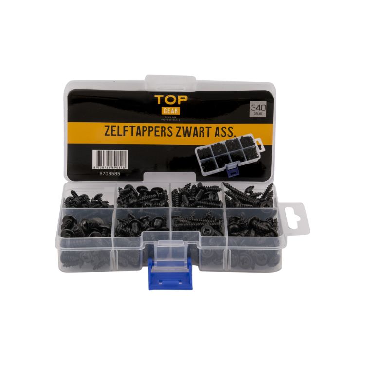 Self-tapping tools black range 340 pieces TOPGEAR