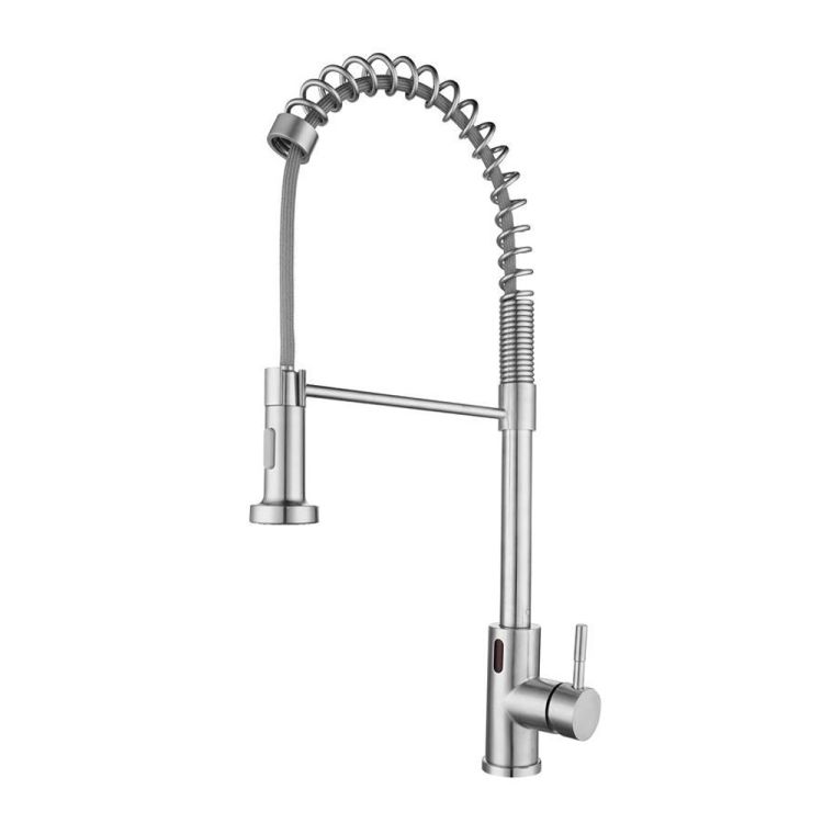 Sensor kitchen mixer tap stainless steel WAHLBACH QMIX840