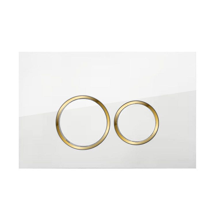 Control panel white/gold gloss for Geberit Duofix UP320