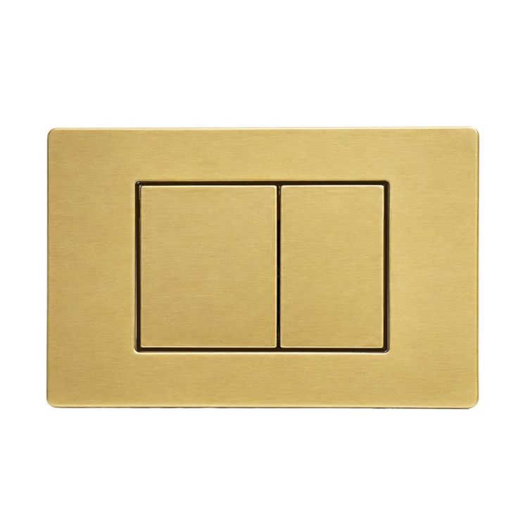Bedienplatte SQ – Gebürstetes Gold – für Geberit Duofix UP320 UP720 – WAHLBACH
