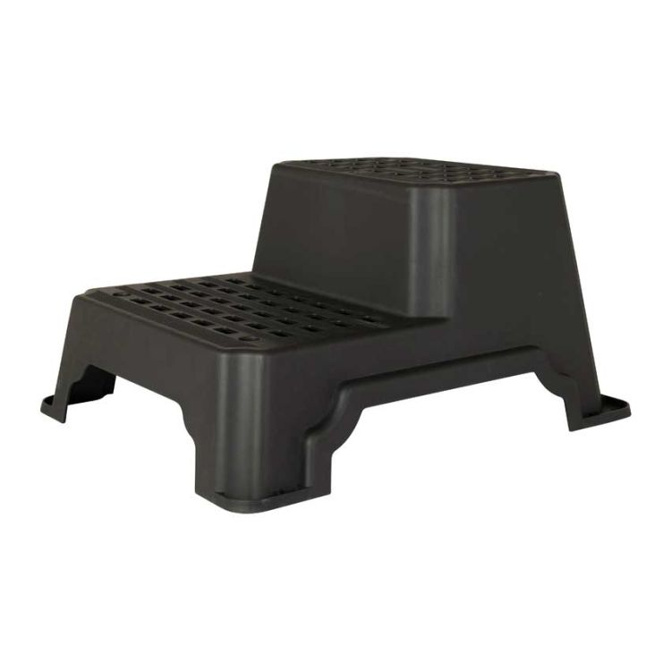 Camper stairs / caravan stairs 2 steps black