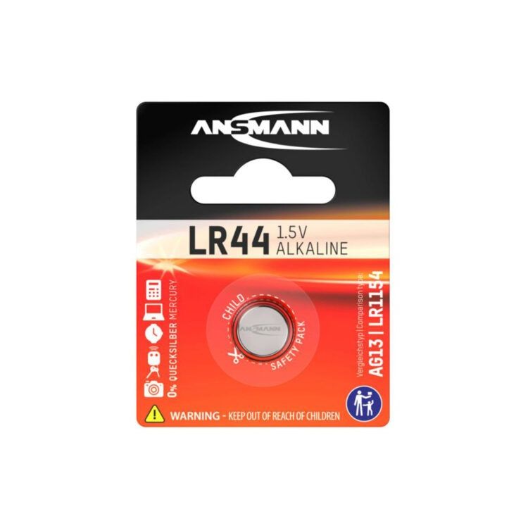 Alkaline Knopfzelle LR44 / AG13 - Ansmann