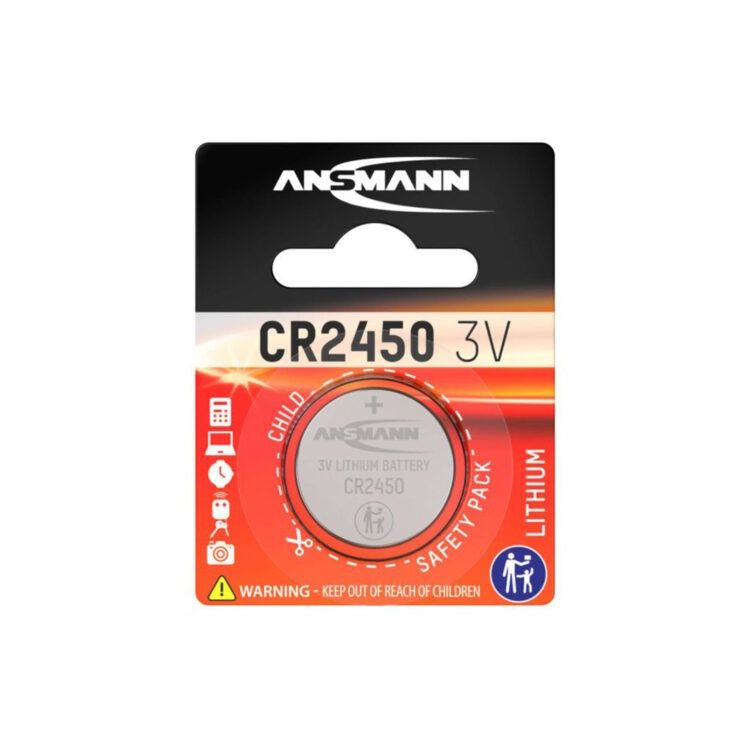 Lithium Knopfzelle CR2450 1 Stück - Ansmann