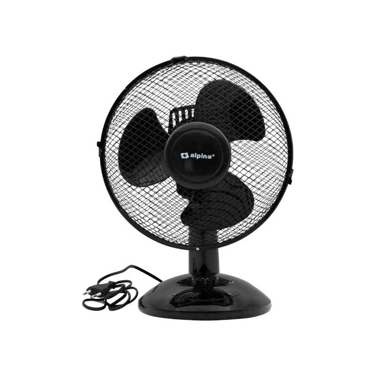 Tischventilator Alpina Ø23 cm SCHWARZ