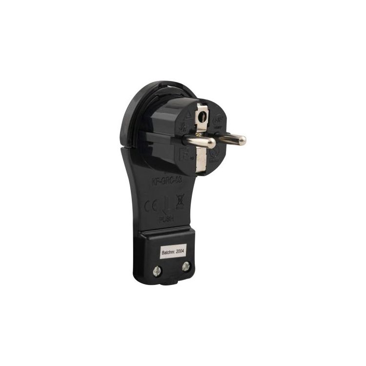 Stecker extra flach schwarz