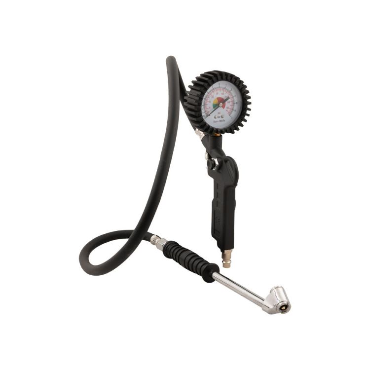 Reifenfüller 75 cm Schlauch, Manometer und Pumpenstutzen - TOPGEAR