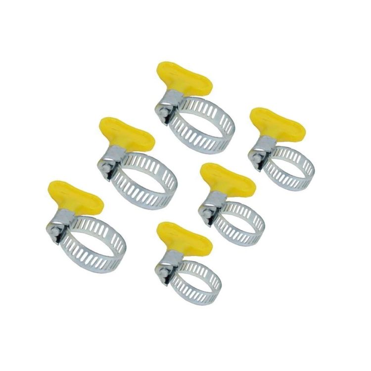 Schlauchschellen-Set 6-teilig mit Flügelmutter