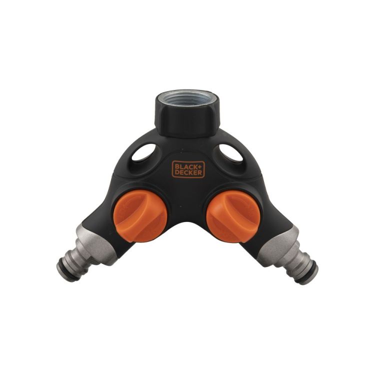 2-Wege-Wasserverteiler Wasserhahnanschluss mit Wasserstopp - BLACK+DECKER