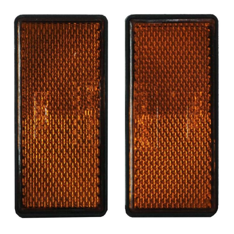 Reflektor rechteckig orange Klebeversion Set 2 Stück - TRAILERGEAR