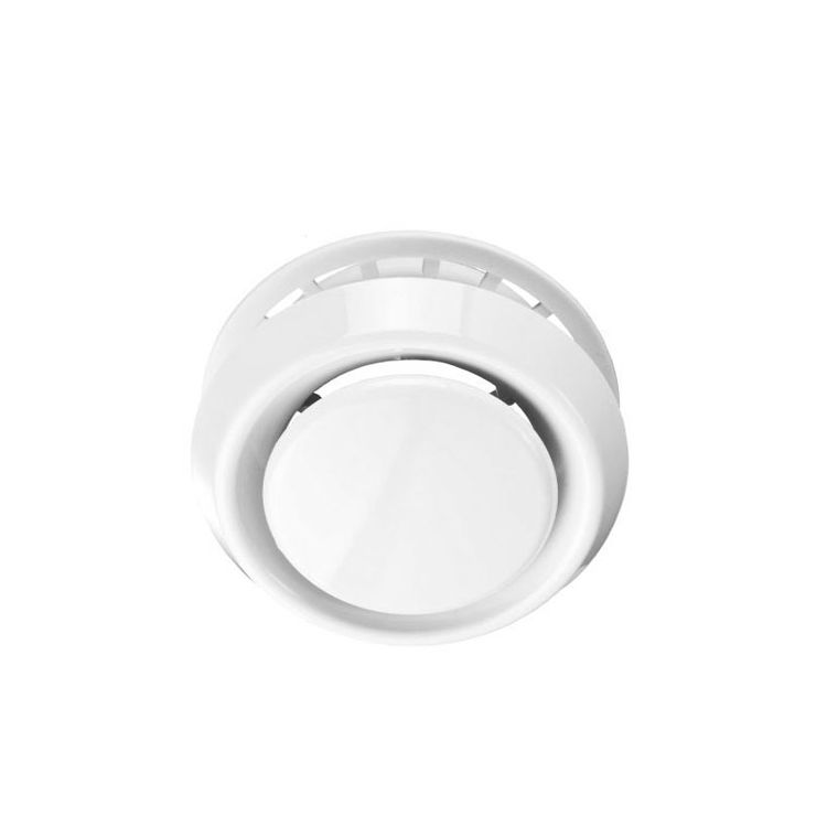 Air valve plastic white Ø125 mm