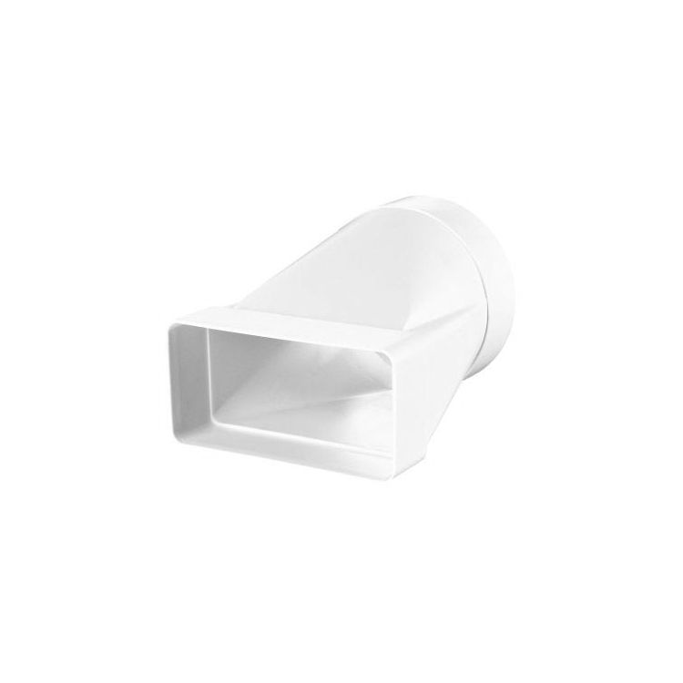 Flat duct 110x54mm to round Ø100 mm converter