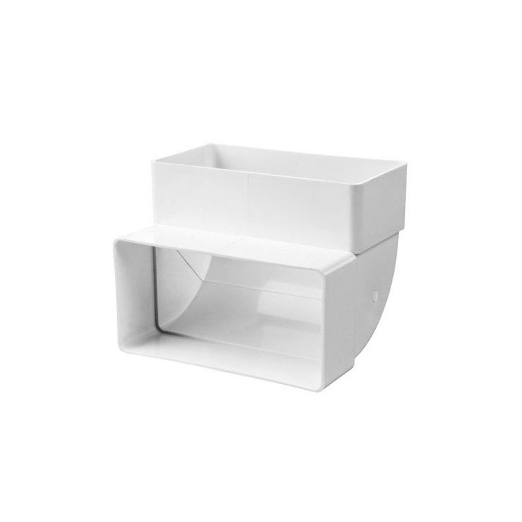 Ventilation duct flat 220x90 mm bend 90° vertical