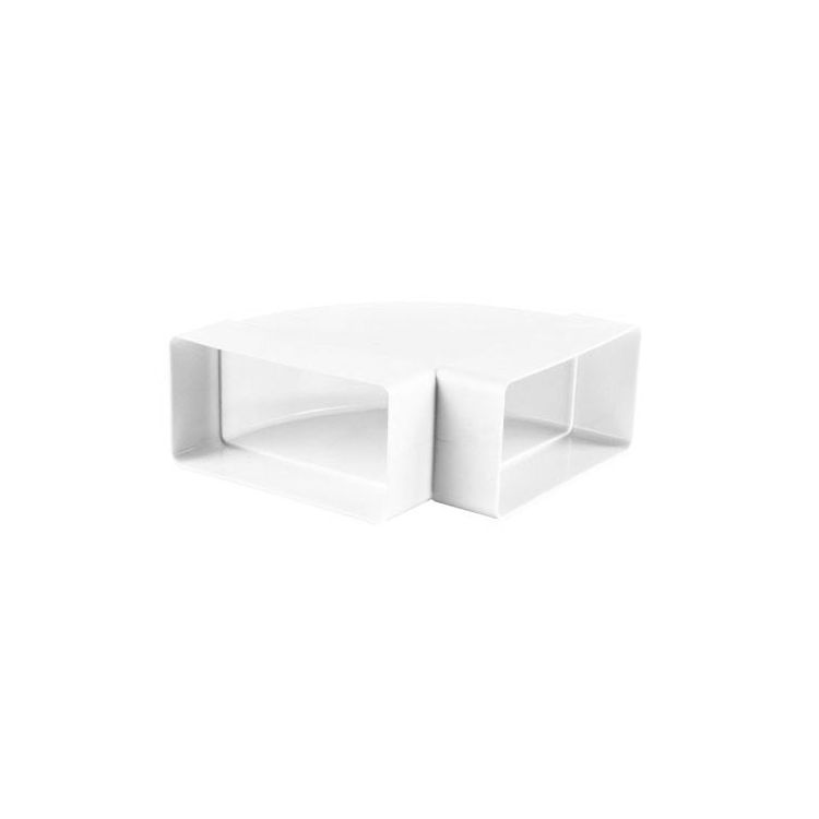 Ventilation duct flat 220x54 mm bend 90° horizontal