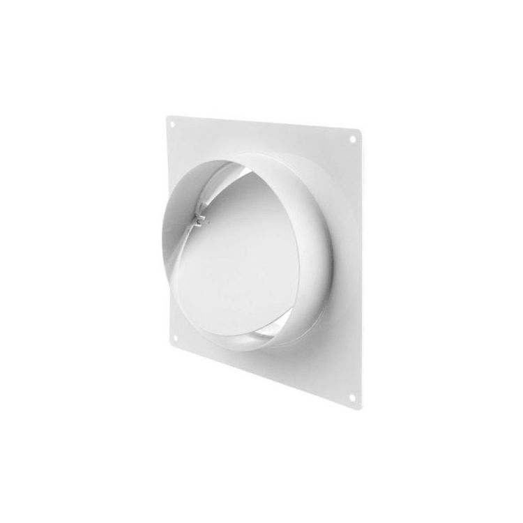 Ventilation tube wall connector with non-return valve Ø125 mm