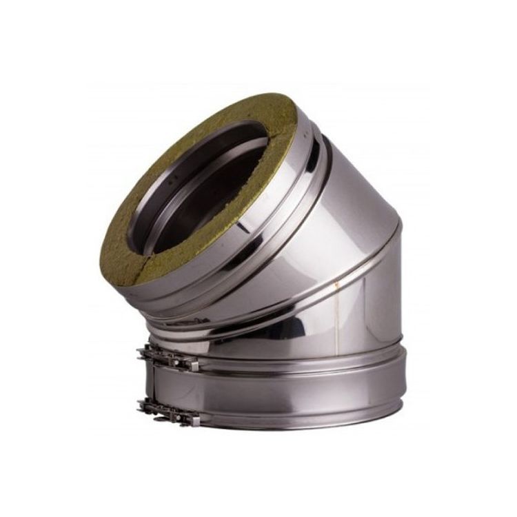 Bend 45 degrees double-walled flue Ø130mm