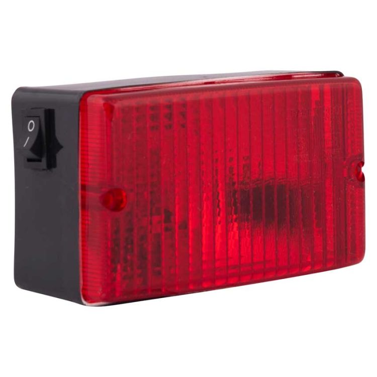 Rear fog light with switch