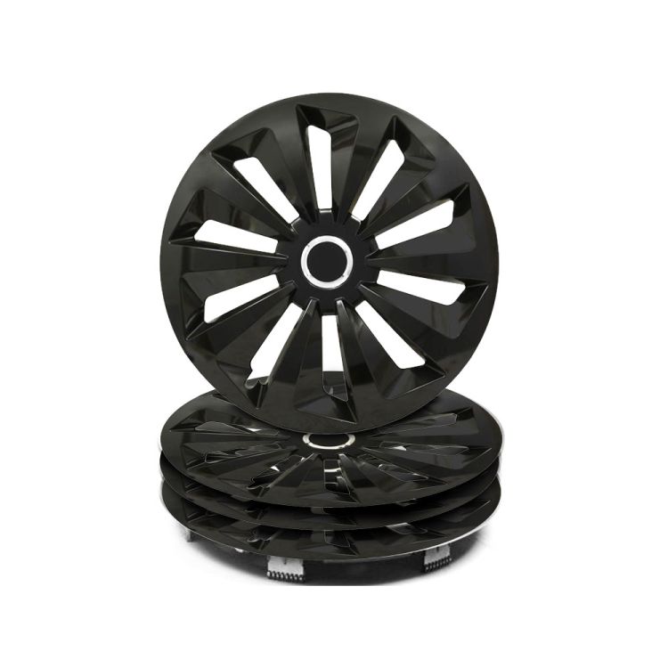 Hubcap Fox Black 14â€³ - set of 4 pieces