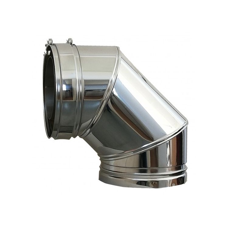 Bend 90 degrees double-walled flue Ø130mm