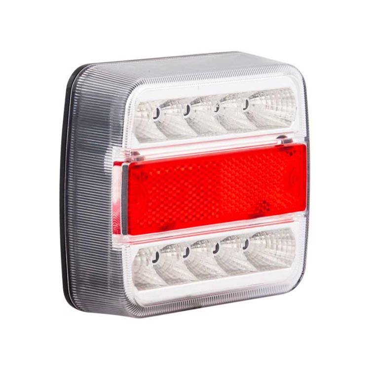 Taillight 10 x 10 cm LED white L=R