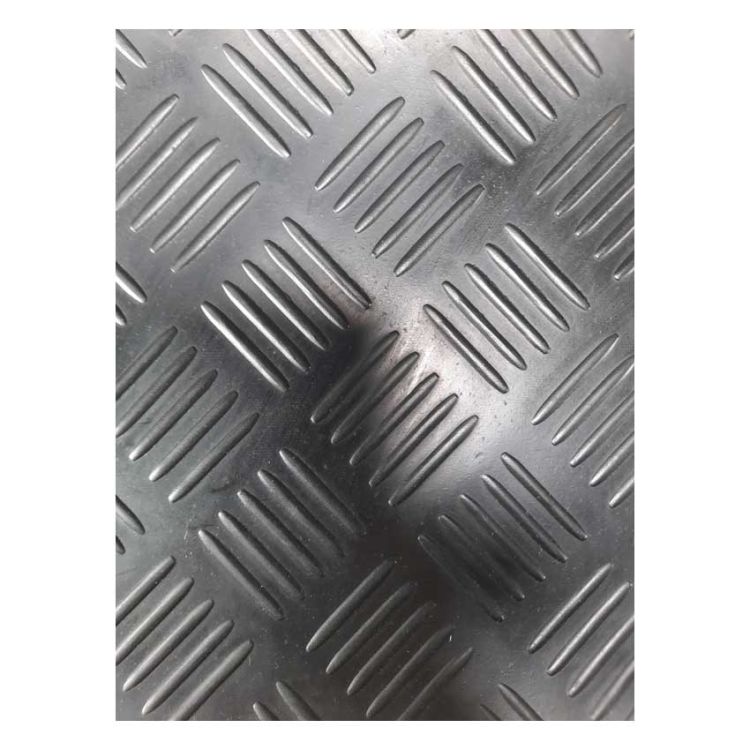 Rubber mat diamond plate per meter