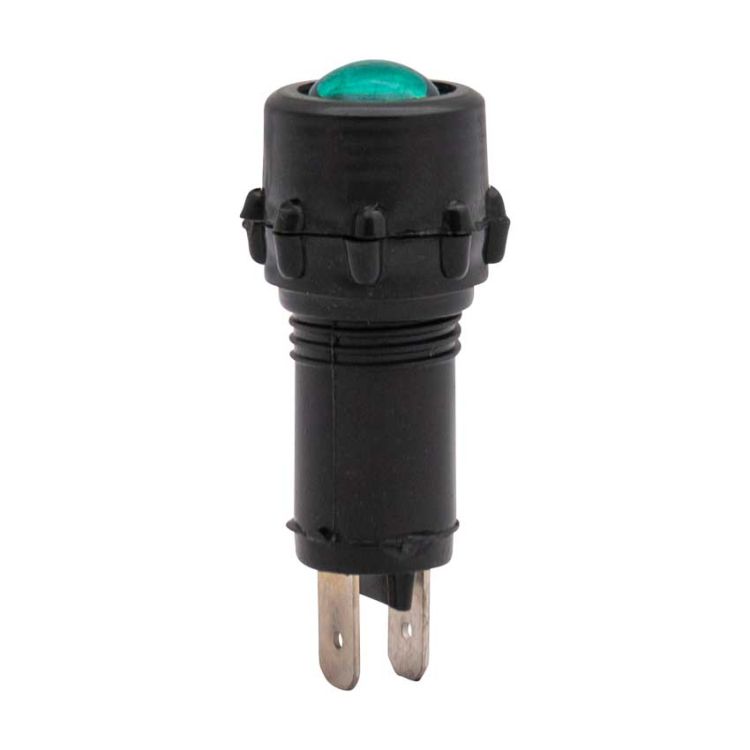 Indicator light LED green 12V