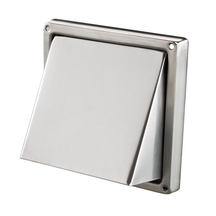 Stainless steel air cowl vent 180x180 mm for ventilation tube Ø150 mm