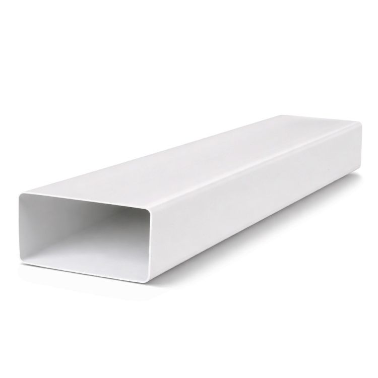 Flacher Lüftungskanal 110x54 mm Luftkanal 100 cm