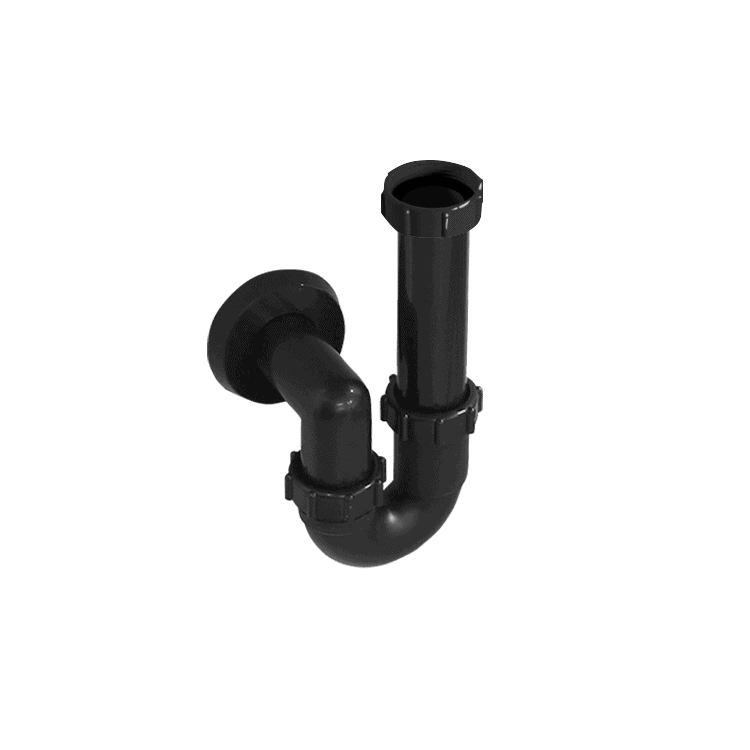 Siphon black for utility sinks