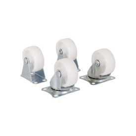 Fixed castors & swivel castors 40 mm white - set of four