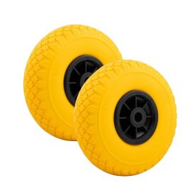 Set 2x hand truck wheel 3.00-4 anti-puncture PU (260Ã—85)