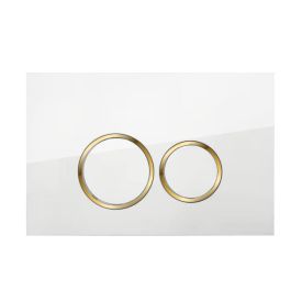 Control panel white/gold gloss for Geberit Duofix UP320