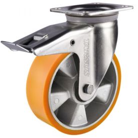 Heavy duty swivel castor with brake 160 mm PU 700 kg - TARSUS
