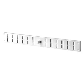 Door grille lockable aluminum white 380x40 mm - slide